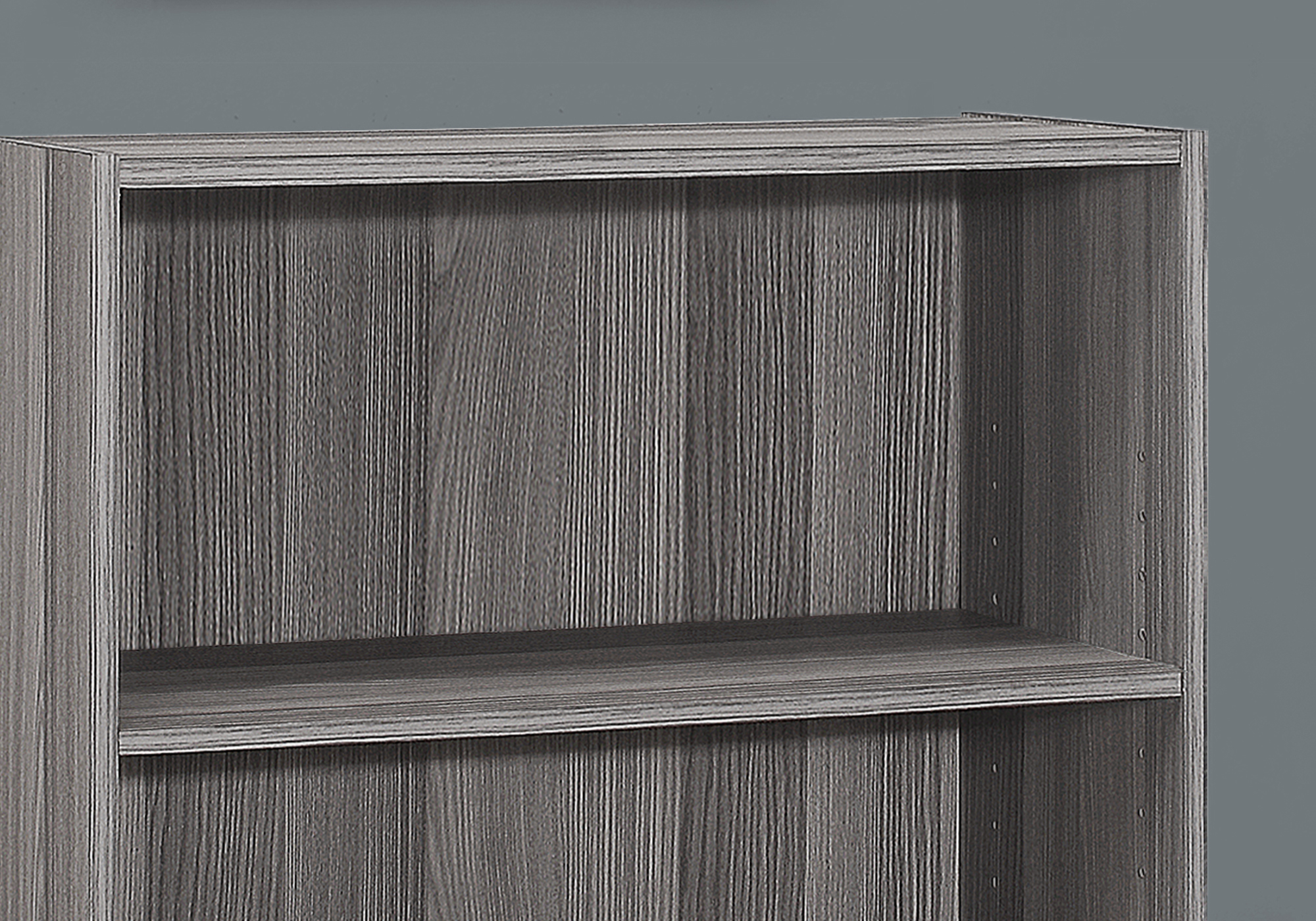 BOOKCASE - 36"H / GREY WITH 3 SHELVES
